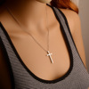 Trend necklace stainless steel, retro chain for key bag , pendant, European style, simple and elegant design