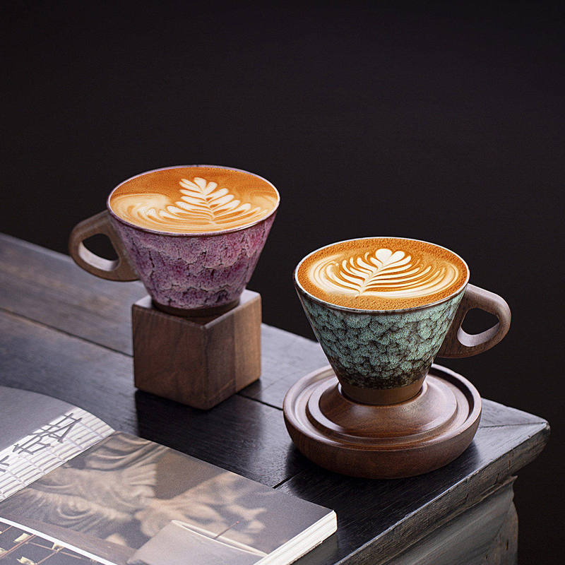 Niche Kiln-Fired Ceramic Coffee Cup Set for Men and Women, Vintage Mug, Gift Mug, Afternoon Tea Cup Gift Box