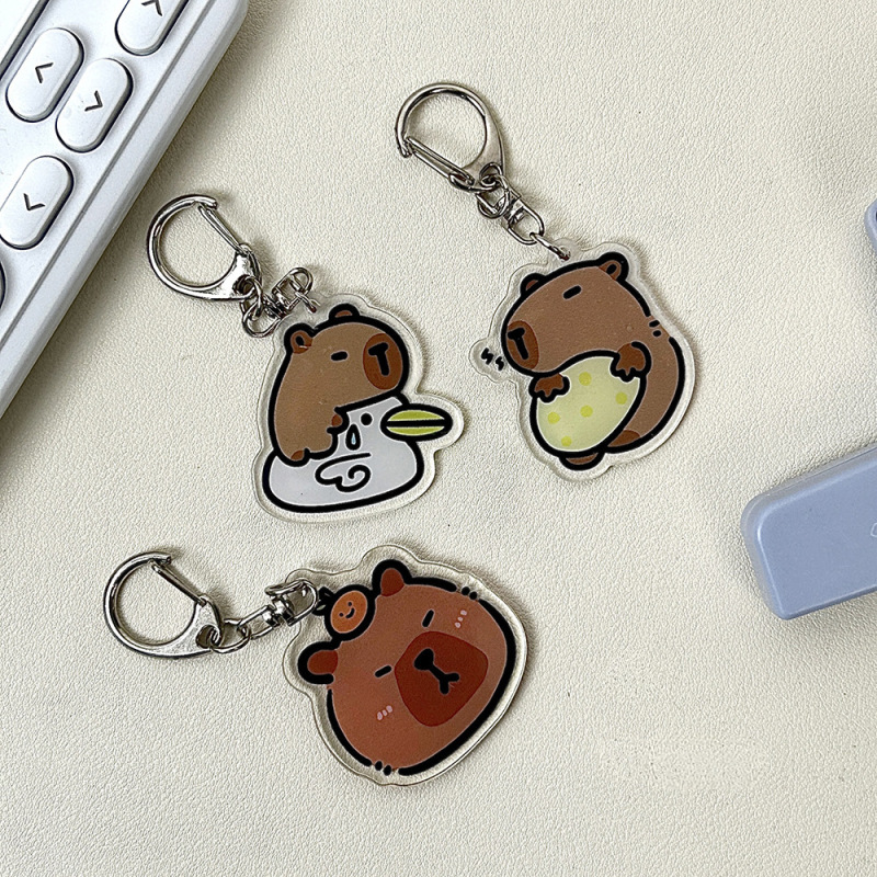 メーカー卸売りの爆発的なアクリルストラップ日系アニメかわいい筆袋バッグ小ストラップ学生のキーホルダー飾り|undefined