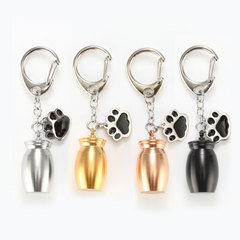 Amazon's new dog paw urn commemorative pet keychain pendant pendant manufacturer wholesale
