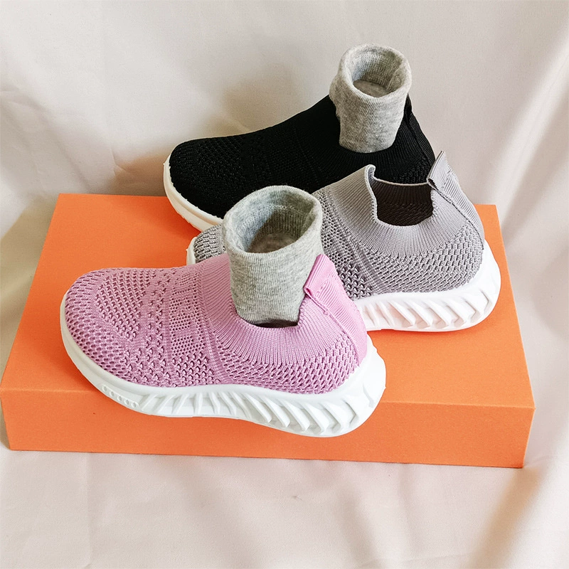 Детская спортивная обувь Одиночная обувь Физическая видео дышащая ножка летающая сетка обувь кроссовки кроссовки