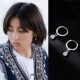 s999 Sterling Silver Zhang Zifeng Same Style Earrings Women's Niche Design Sense Water Drop Zircon Earrings Light Luxury Cold Wind Ear Buckle