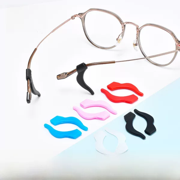 Sports glasses non-slip cover silicone fixed ear hook anti-drop anti-drop eye leg hook large Accessories Wholesale