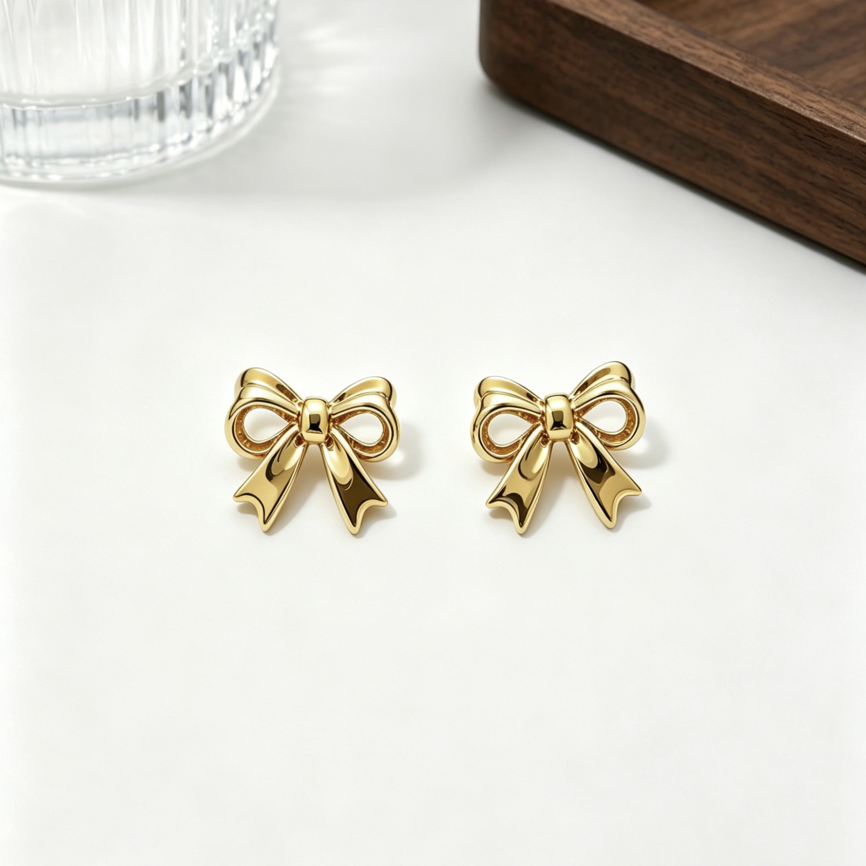 Bowknot Stud Earrings In Stainless Steel Versatile Jewelry_voghion.com