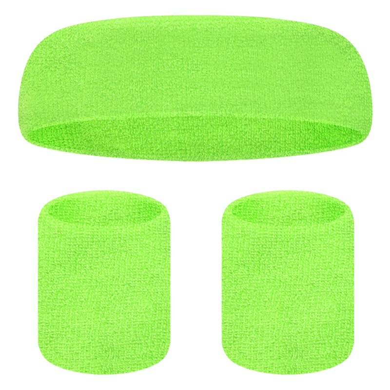 Towel Wrist Bracer Sports Headband Hair Band Wrist Sweat Band Set Factory Protectors Embroidered Tape LOGO Wholesale