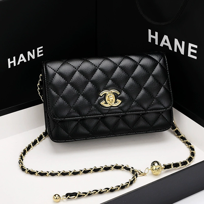 Сумка через плечо (стиль Chanel), натуральная кожа, маленькая однолучевая 22×8×14 см