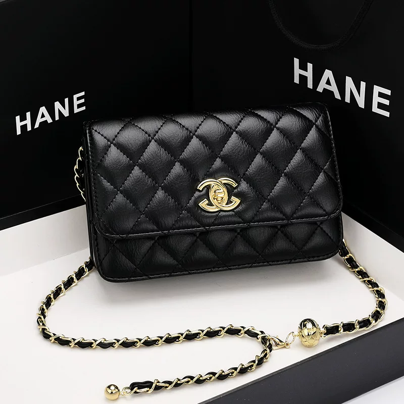 Сумка через плечо (стиль Chanel), натуральная кожа, маленькая однолучевая 22×8×14 см
