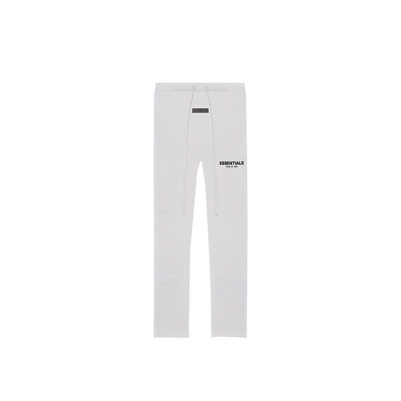 Ss22- Essentials-Velvet Straight-Leg Pants with Small Logo Flocking Print Ss22- Essentials-Velvet Straight-Leg Pants with Small Logo Flocking Print
