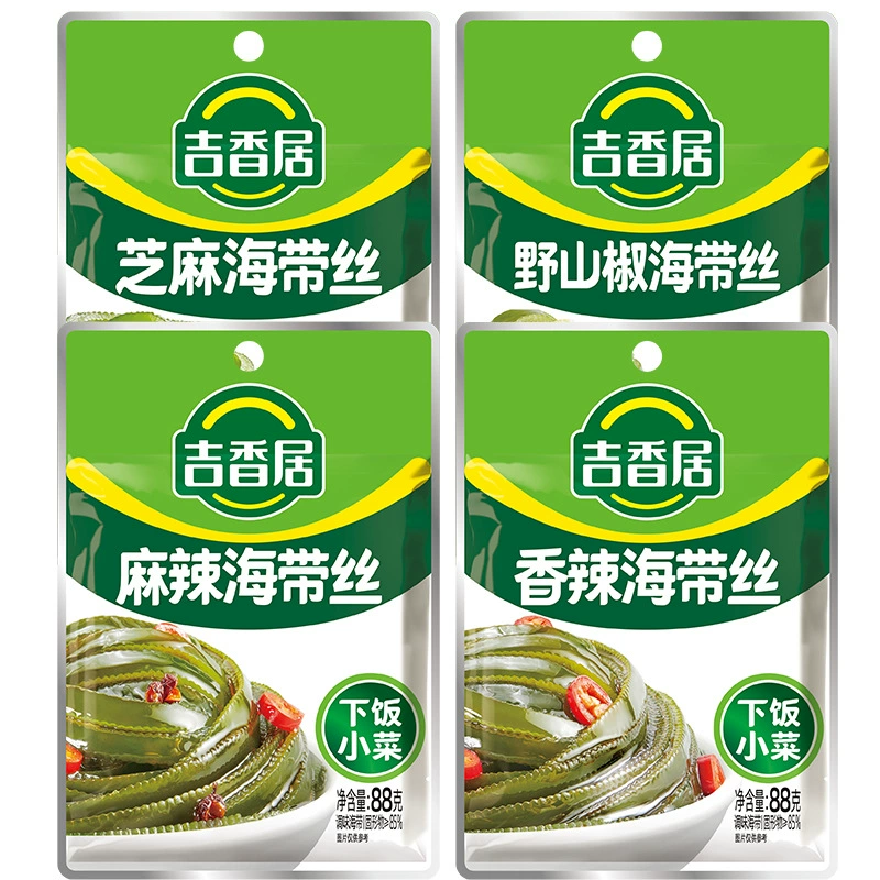 Jixiangju 88 г острые и пряные полоски водорослей со вкусом дикого горного перца и полосками кунжутных водорослей, повседневные закуски, водоросли с едой