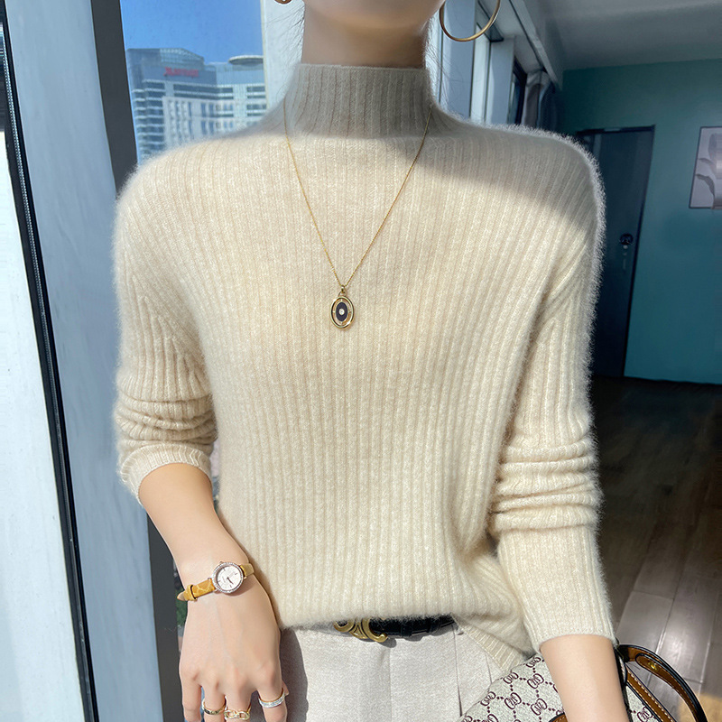 Woolen demi-season fitted short solid color cashmere keep warm…