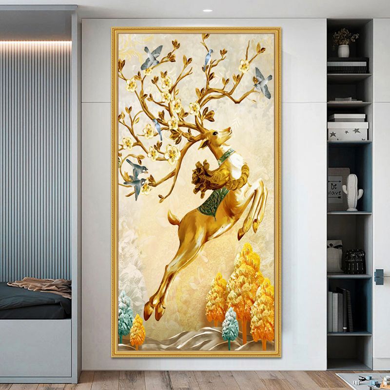 玄关装饰画客厅卧室竖版入户挂画现代简约轻奢走廊过道家居壁画|undefined
