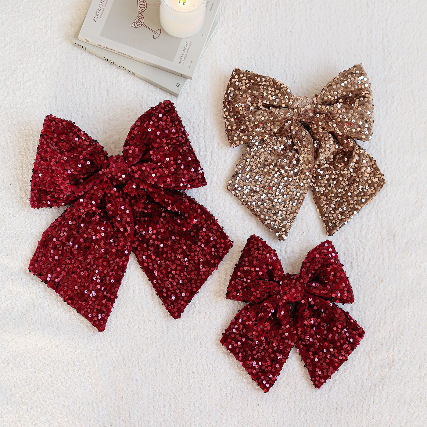 Nuevo tela de mariposa de Navidad sequinado flash alto árbol de Navidad colgante decoración colgante props en stock