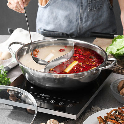 two-flavor hot pot thickening Stainless steel Hot Pot Electromagnetic furnace Dedicated Broth Shabu capacity household Fondue pots Cookware