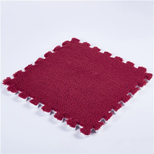 Interlocking mosaic carpet tile, 30×30 cm, detachable puzzle mat, multi‑color