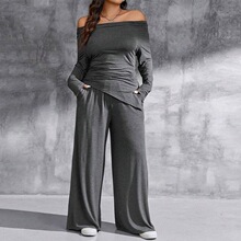 D 98624 One Shoulder Ruffle Top Set һ�ּ��ް����b ���l