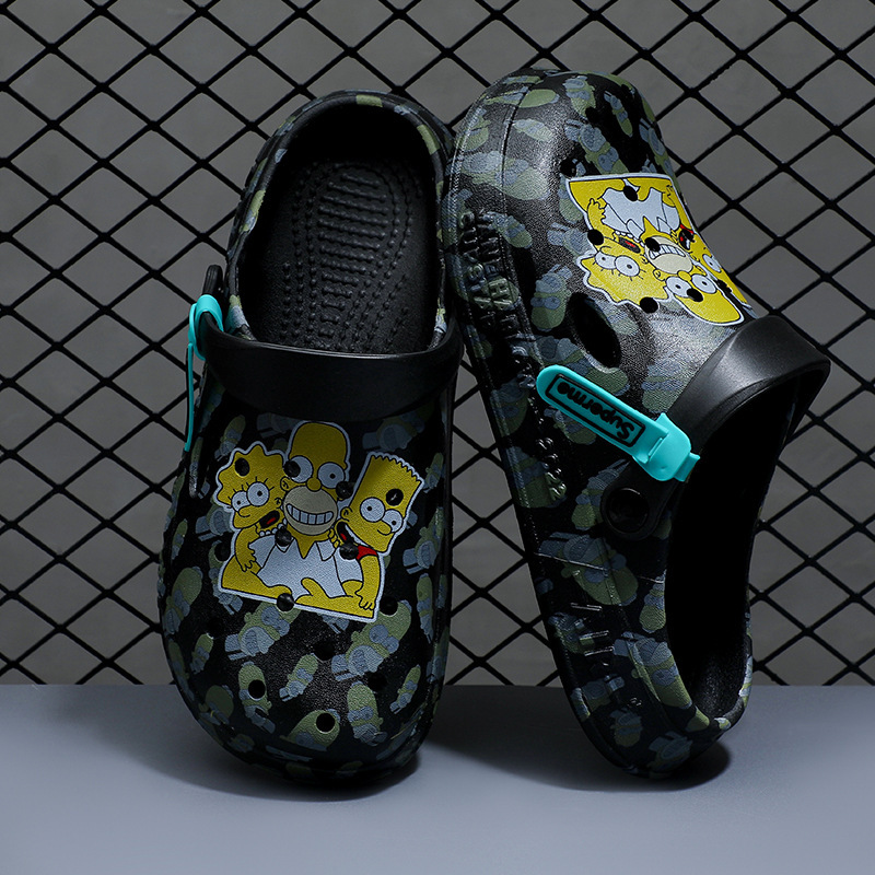 Zapatos con agujeros de verano, tendencia de los hombres, sandalias de Baotou huecas de fondo suave antideslizante, ropa exterior, pantuflas de los hombres de playa de fondo grueso al por mayor