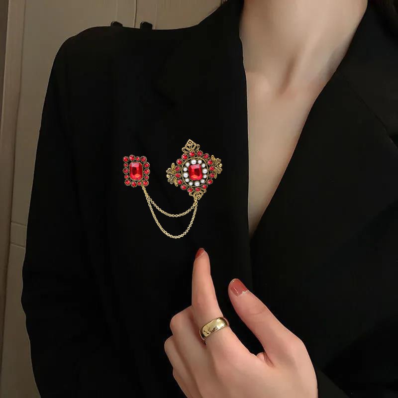 Elegante Ballett Mädchen Brosche Mit Strass Und Schleife Emaille_voghion.com