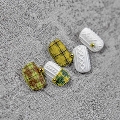 Tomoni Relief Nail Sticker, Japanese Minimalist 5D Nail Sticker, Knitwear Pattern Nail Decor, Wholesale