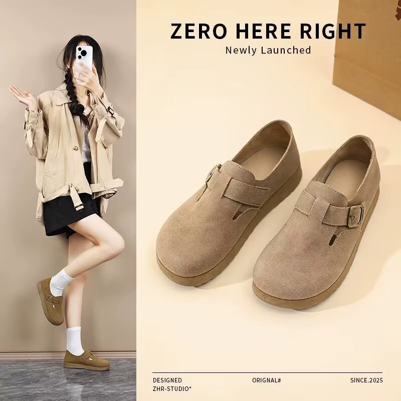 Туфли с полным пакетом ботинок Birken для женщин 2025 новая весна, осень и зима один педаль для одиночных туфель Mailad Ugly Boken бобовые туфли