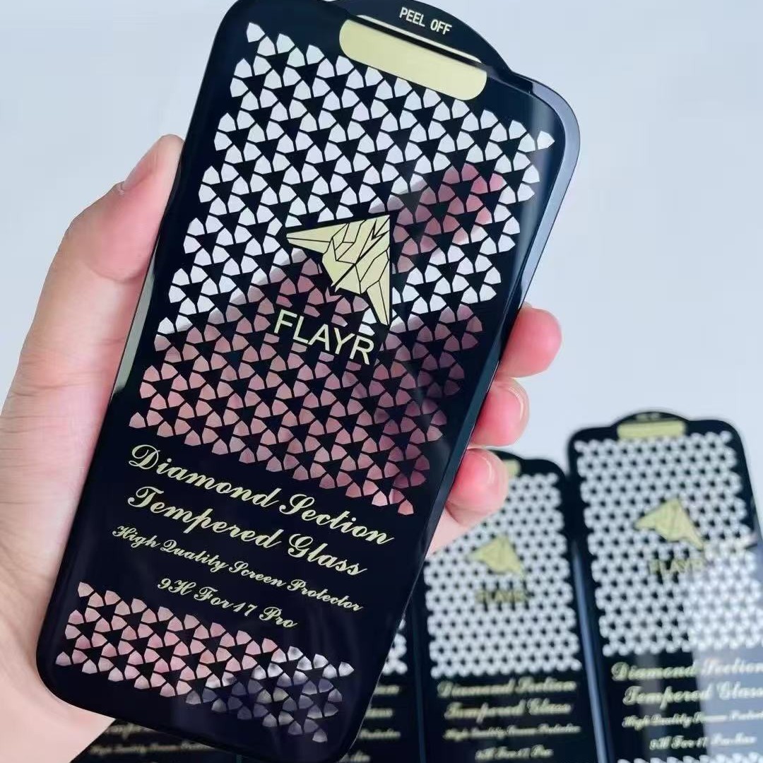 Suitable for iPhone 17 diamond cut tempered Apple 16 HD 15 high…