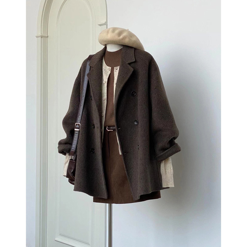 Suit Woolen Outwear Women's Short 2024 Autumn and Winter New Woolen Outwear Winter Small Korean Style High-End