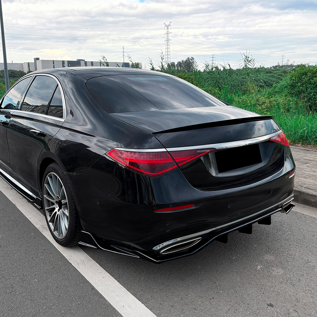 Suitable for Mercedes-Benz S-Class W223 early-stage AMG Line 2021-2026 rear lip spoiler corner modification