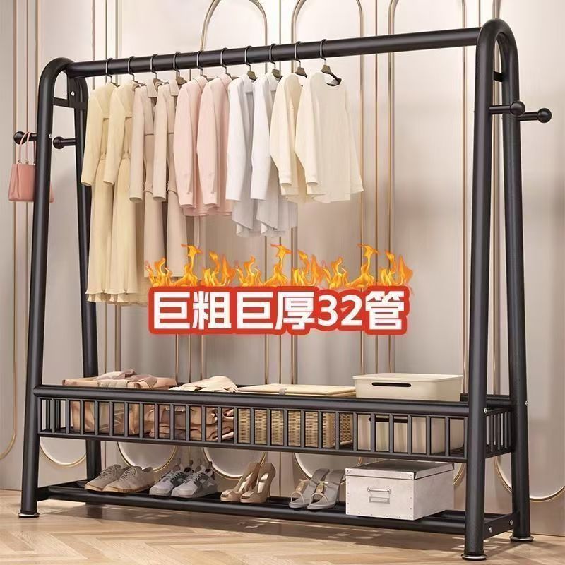 옷걸이 바닥에서 천장까지 세로형 매우 두꺼운 임대 주택 침실 발코니 옷걸이 높이