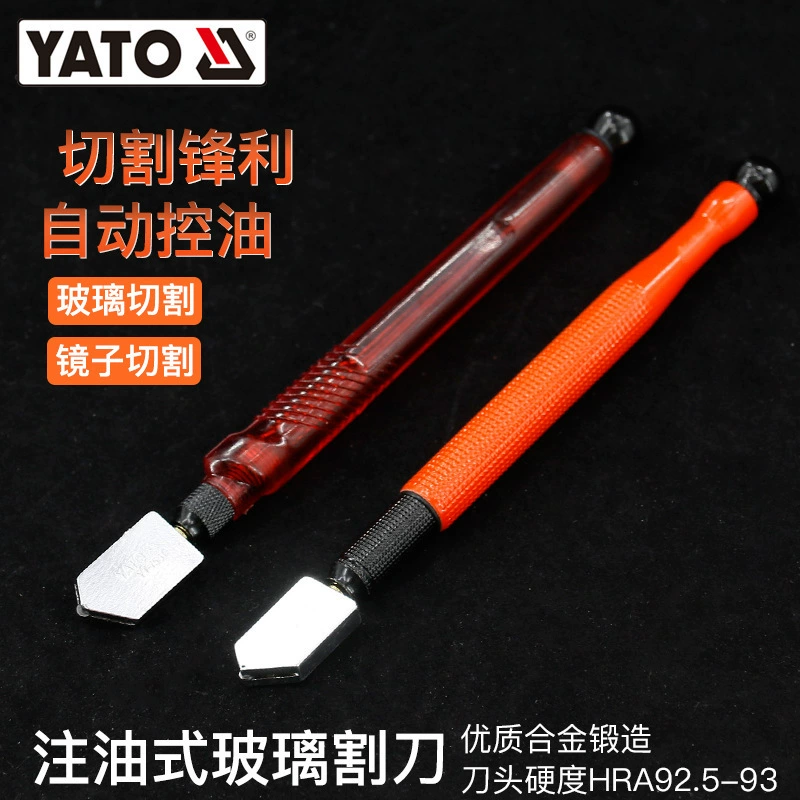 Стеклорез YATO, бытовой стеклорез с роликовым лезвием для стекла, резак для бутылок, керамики и ручной резки плитки