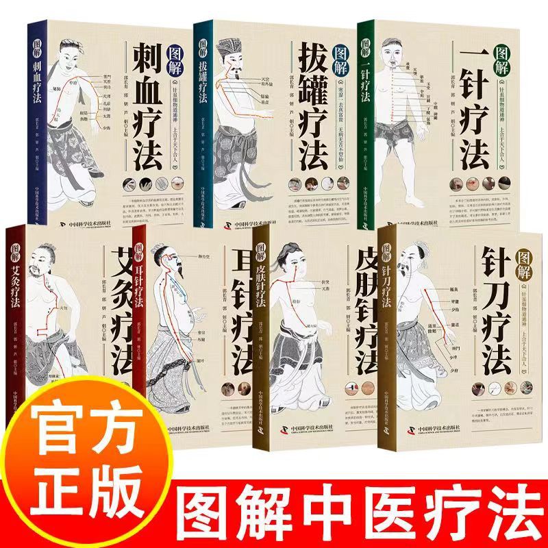 图解耳针皮肤针艾灸针刀刺血拔罐疗法中医养生书籍