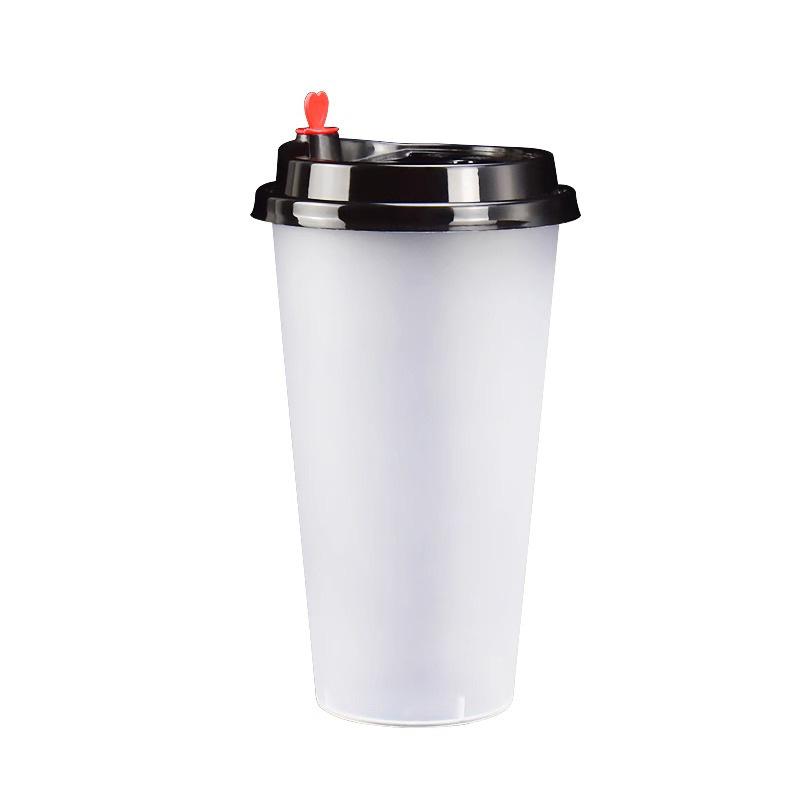 90 calibre desechable taza de té de leche comercial engrosado taza de bebida caliente y fría transparente mate moldeo por inyección taza logotipo personalizado al por mayor