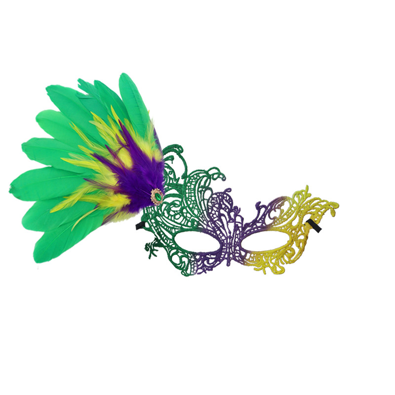 In stock al por mayor brillante plumas indias bandas de maquillaje de baile espectáculo de fiesta bandas de cabello accesorios