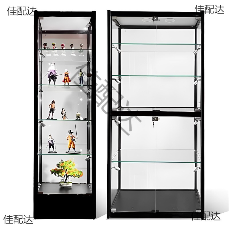 手办展示柜透明玻璃展柜带锁乐高模型产品陈列柜家用尘礼品柜子