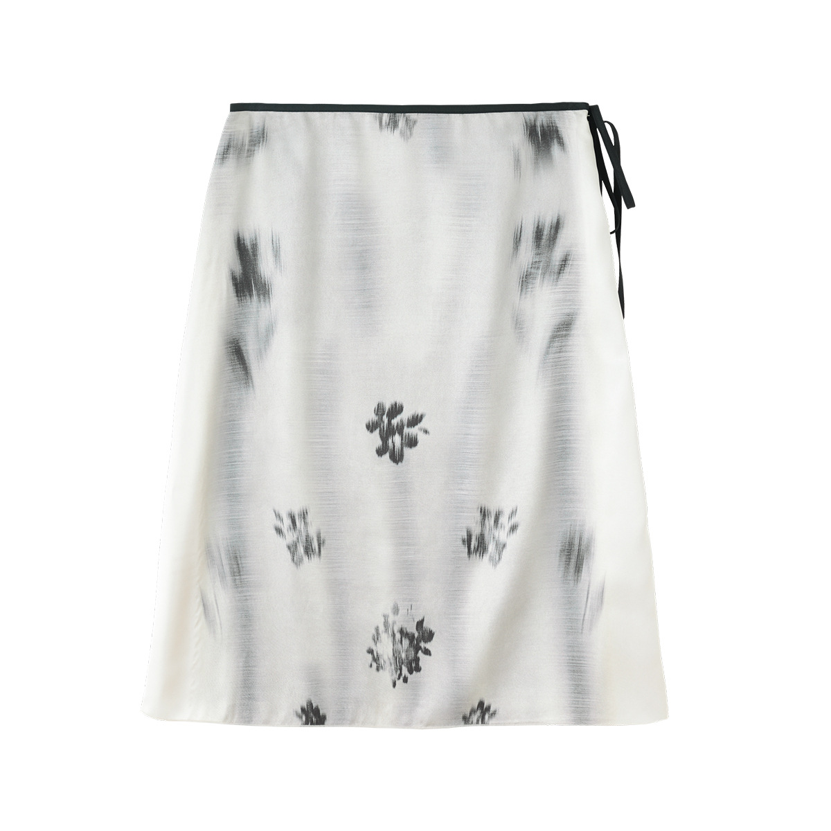 【Massimo Dutti】Printed skirt with tie waist Massimo Dutti Women's Printed Tie Waist Over-the-knee Skirt