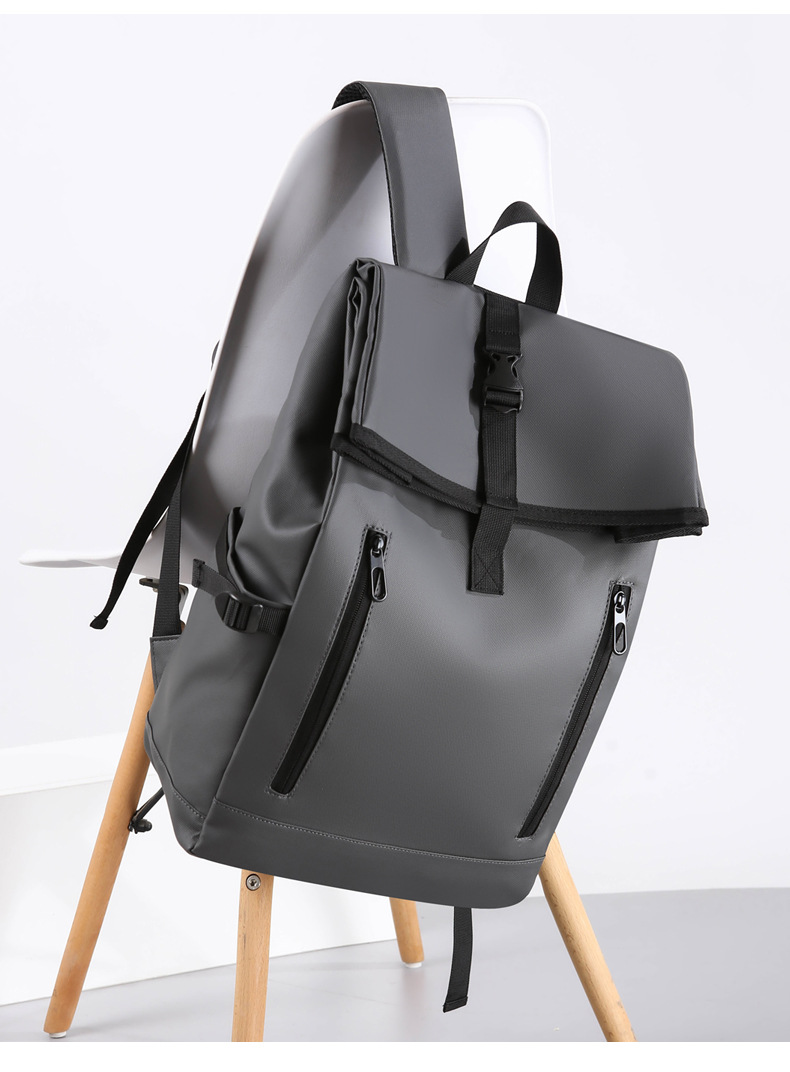 Cross-border fashion large-capacity backpack, men's high-end student schoolbag, new simple, casual and lightweight travel backpack undefined