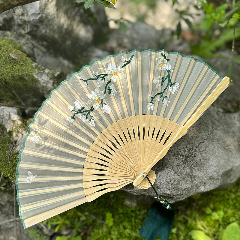 【卸売注文】蘇州刺繍扇子、刺繍扇子、古風女性扇子、中国扇子、工芸品ギフト扇子|undefined