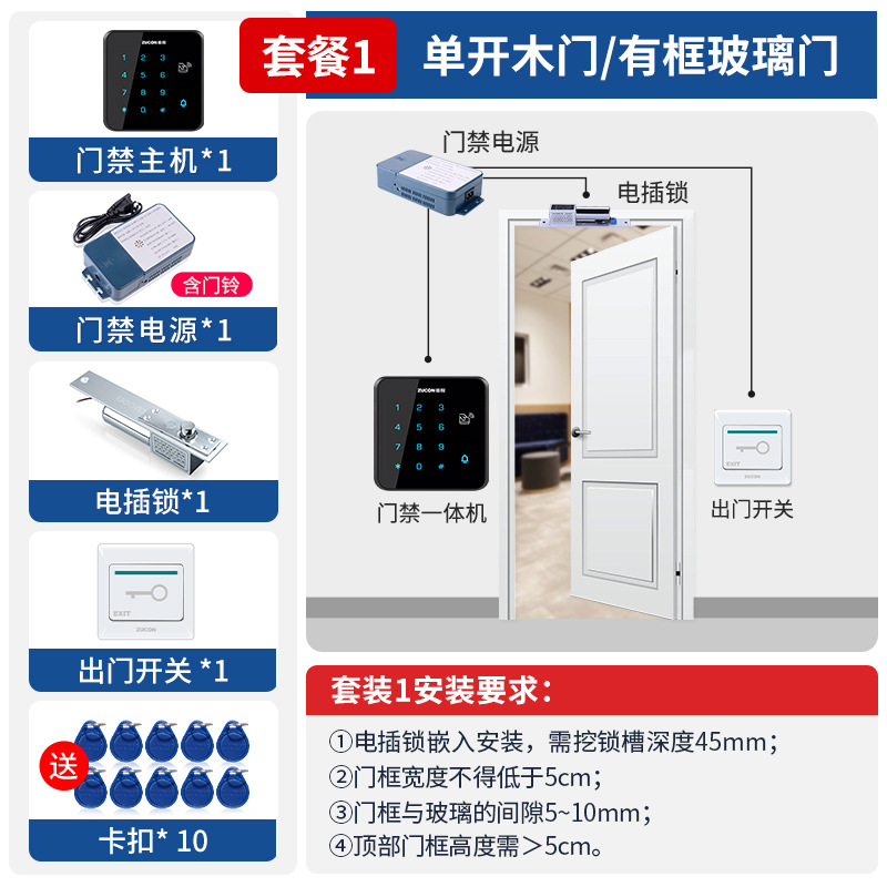 Package 1 Single wooden door with framed glass door (framed glass with edge) needs to be slotted