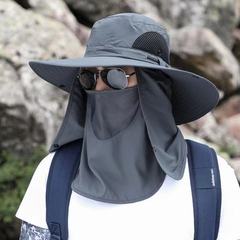 帽子男夏釣り帽日焼け止め帽子漁師帽全面日焼け止め防水顔紫外線防止帽子全包囲