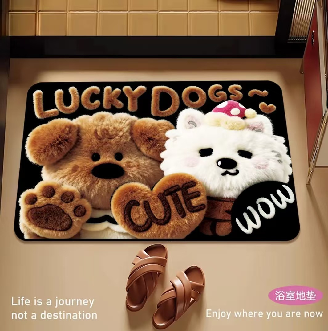 3d Illusion Bathroom Mat, Soft Absorbent Quick Dry Non-slip Rug_voghion.com