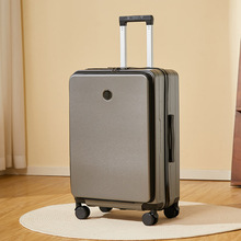 定制多功能密码箱男20登机箱26寸旅行箱万向轮前开盖行李箱包邮
