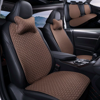 for Four Seasons Suitable | Four Seasons Pad - curry-seven-piece-set-linen-cushion-five-seat-car