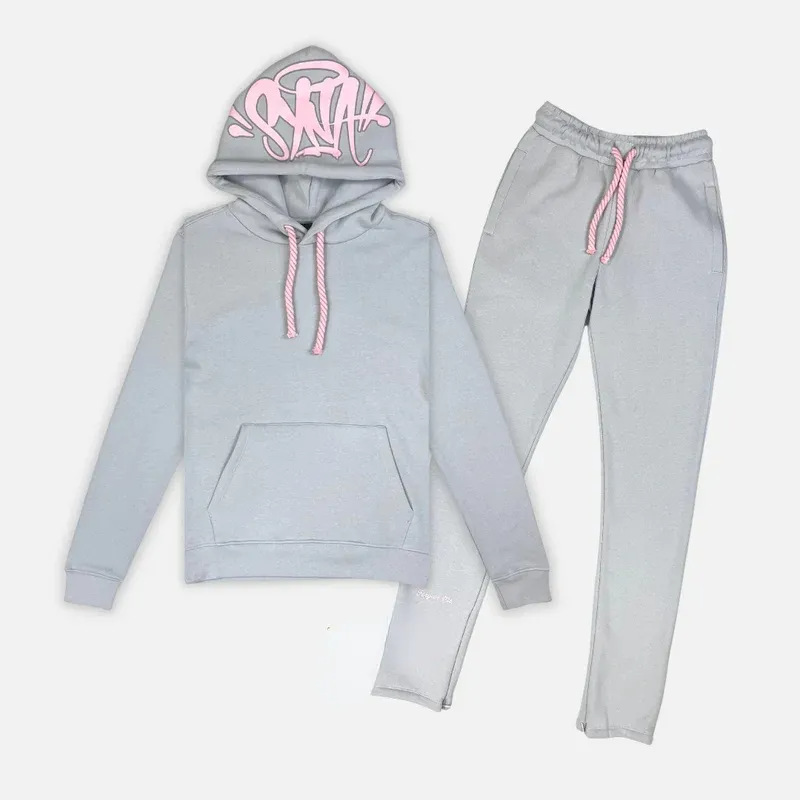 SynaWorld sudadera pantalones de chándal de dos piezas y2g carta bordado oversized HOODIE sweatpants traje