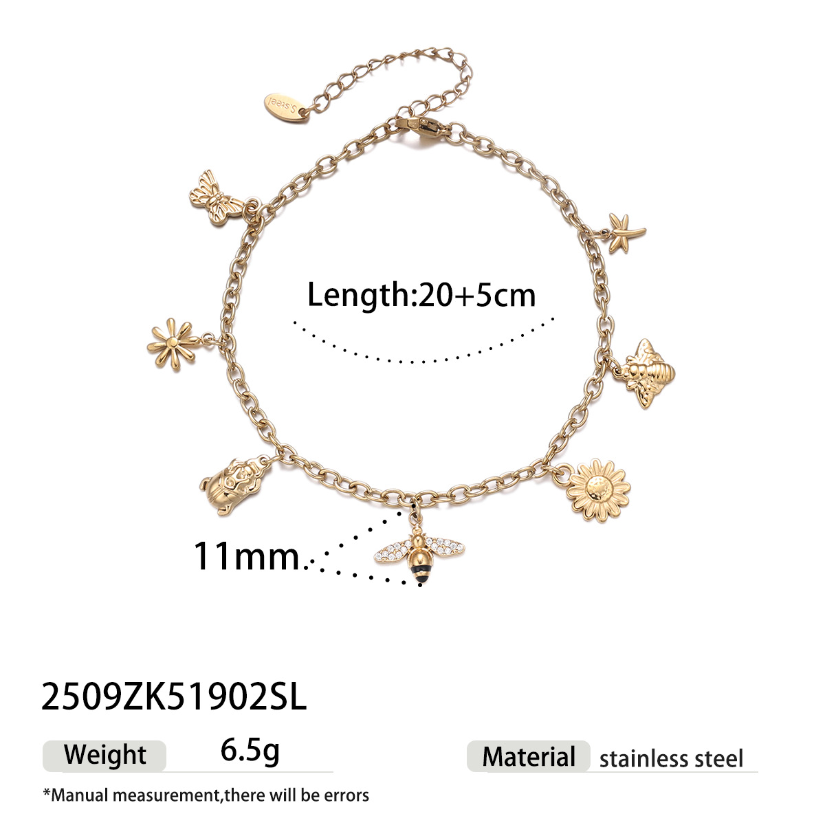 Alta Europa y los Estados Unidos transfronterizos de acero inoxidable 5A Zircon Cruz amor multi-accesorios colección de joyas de pulseras DIY