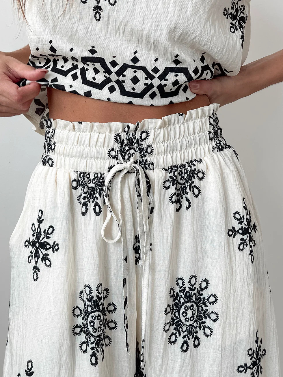 Women Wear Sexy Print Sling Wide Leg Sets