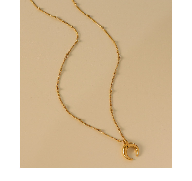 Simple Fashion Short Moon Necklace display picture 8
