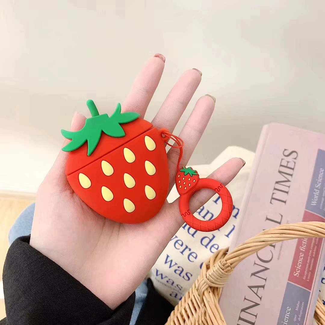 Силиконовый защитный чехол для AirPods, мультяшный 3D-дизайн с креплением, подходит для AirPods 1/2/3/4/Pro/Pro3