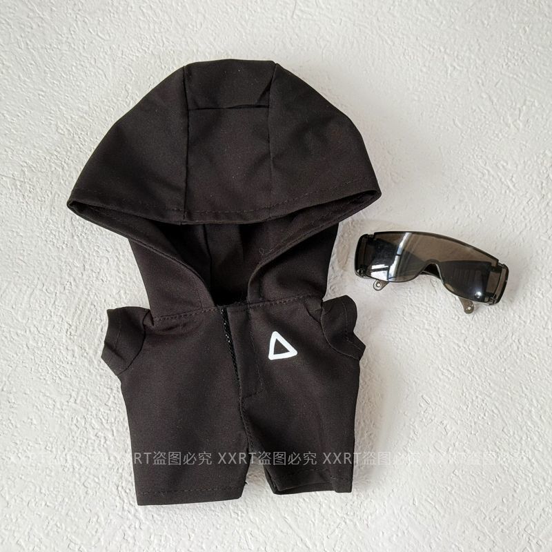 一二三代拉布布娃衣搪胶公仔一二三代labubu衣服潮流冲锋衣护目镜|undefined