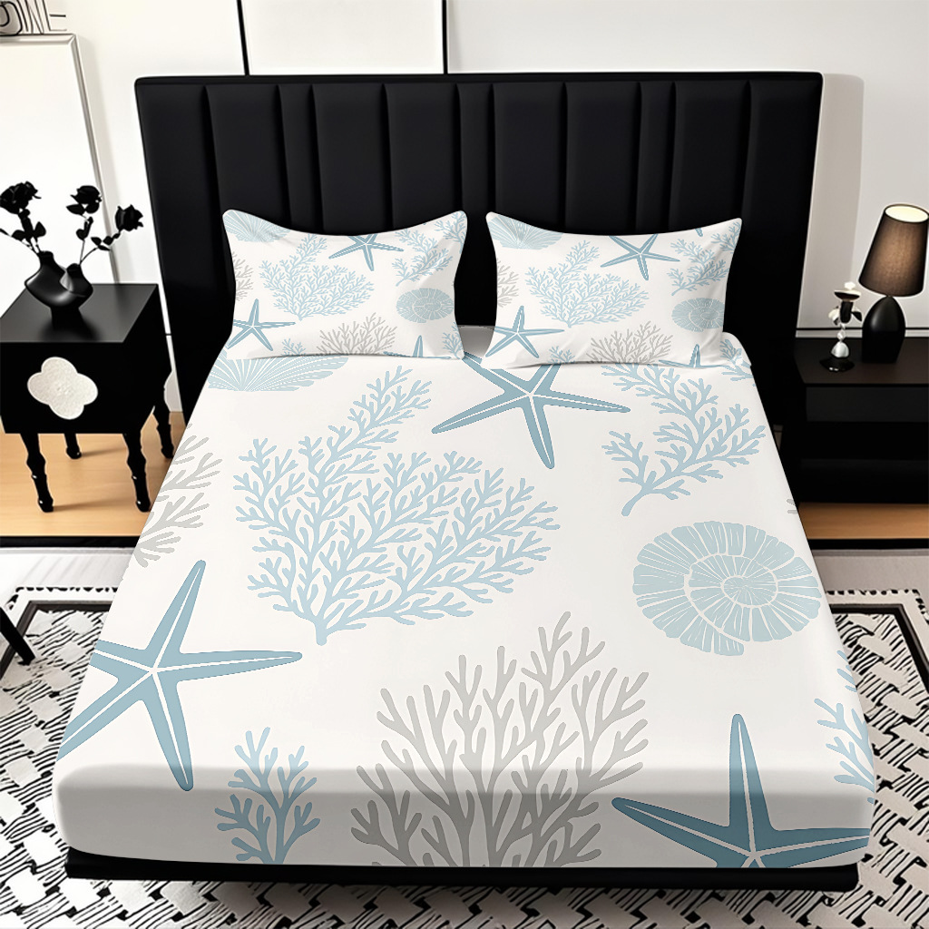 TEMU / JIT transfronterizo encantadora criatura submarina impresa digital 3D cama de cama de cama