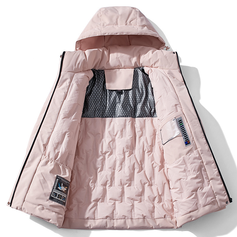 Winter couple's graphene thermal cotton-padded coat windproof waterproof thickened jacket men's and women's trendy jacket