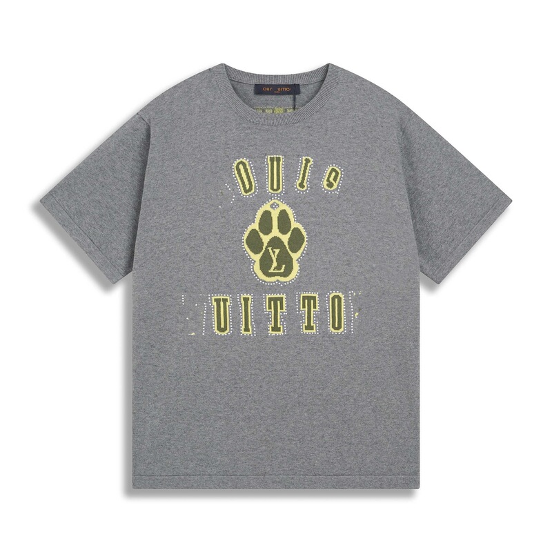 クロスボーダー ロバニット Tシャツ 2025 新しい市松模様の文字ジャカード カジュアル ルーズ 男女兼用 カップル 半袖|undefined