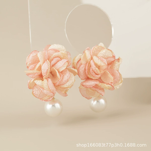 【1486】Rose flower mosquito coil ear clip